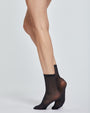 SHEER POP SOCKS WITH LACE TOES x2 