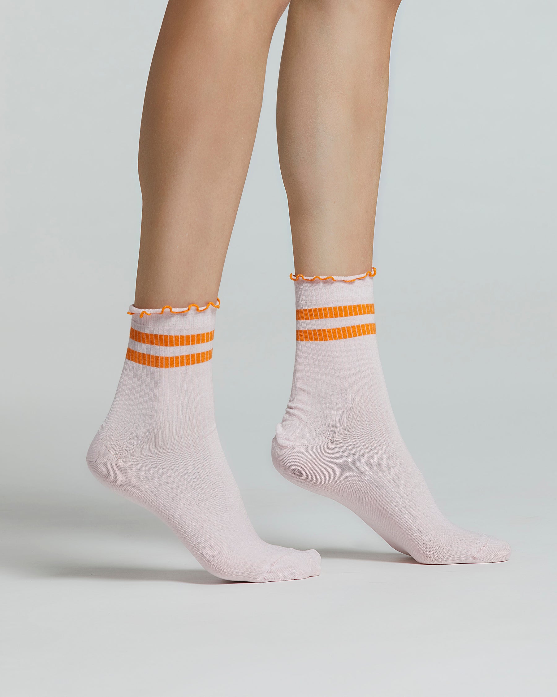 ABELIA COTTON SOCKS WITH STRIPED PATTERN 