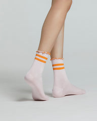ABELIA COTTON SOCKS WITH STRIPED PATTERN 