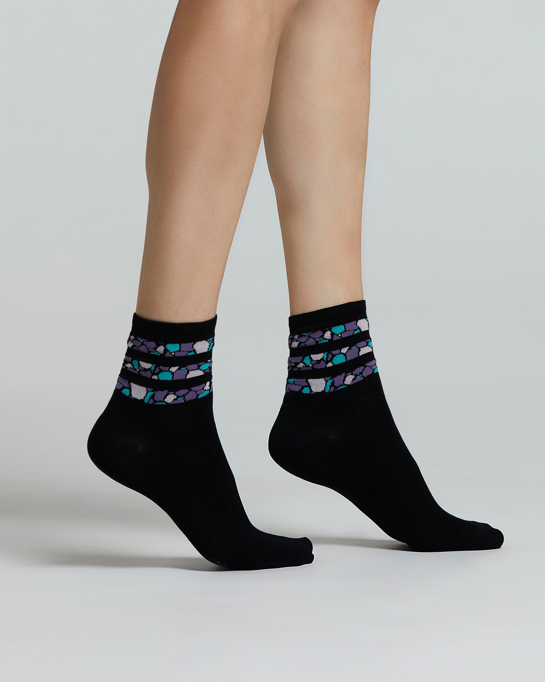 ROBINIA COTTON SOCKS WITH STRIPED PATTERN 