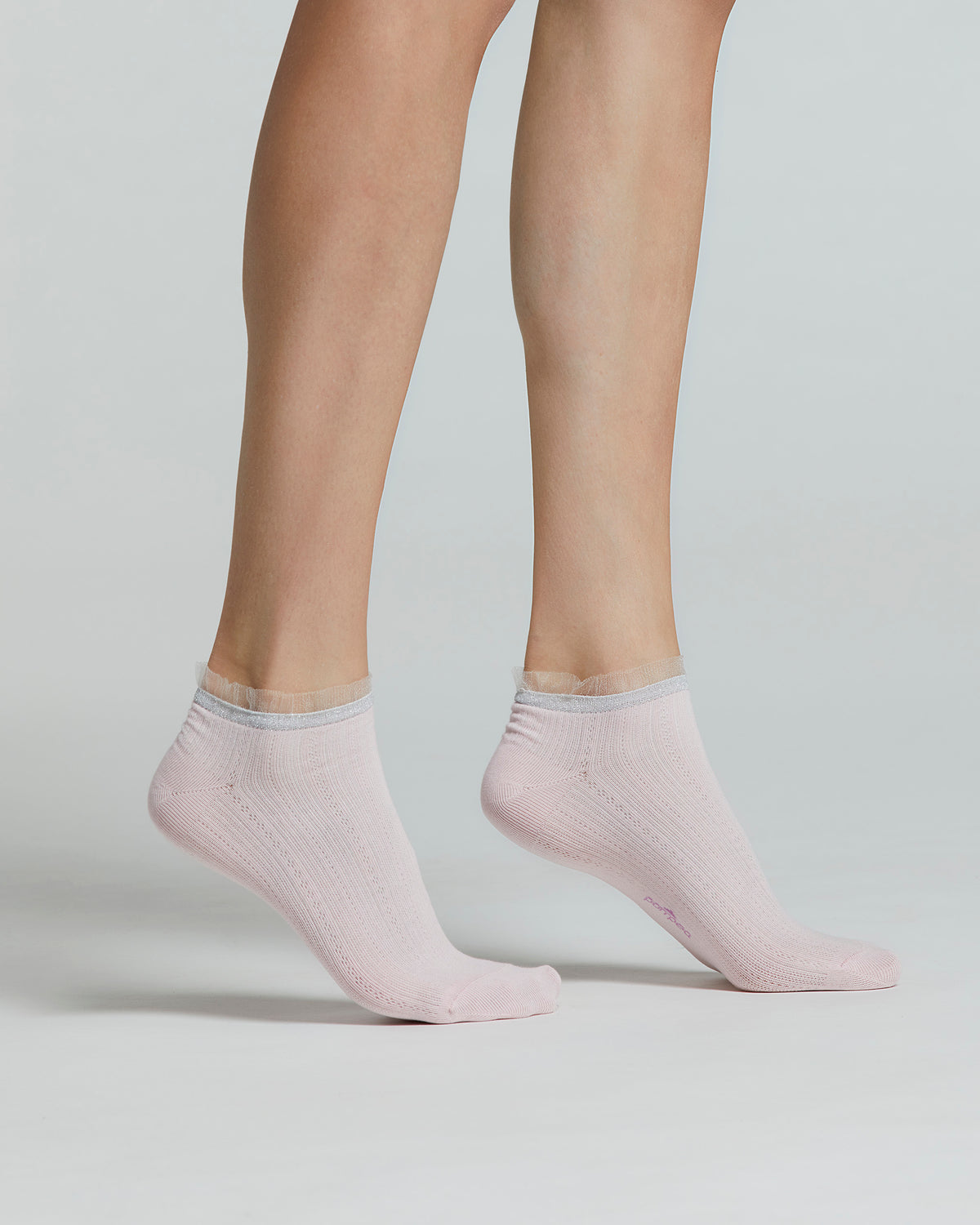 CALLA COTTON TRAINER LINERS WITH RUCHED TULLE TRIM 