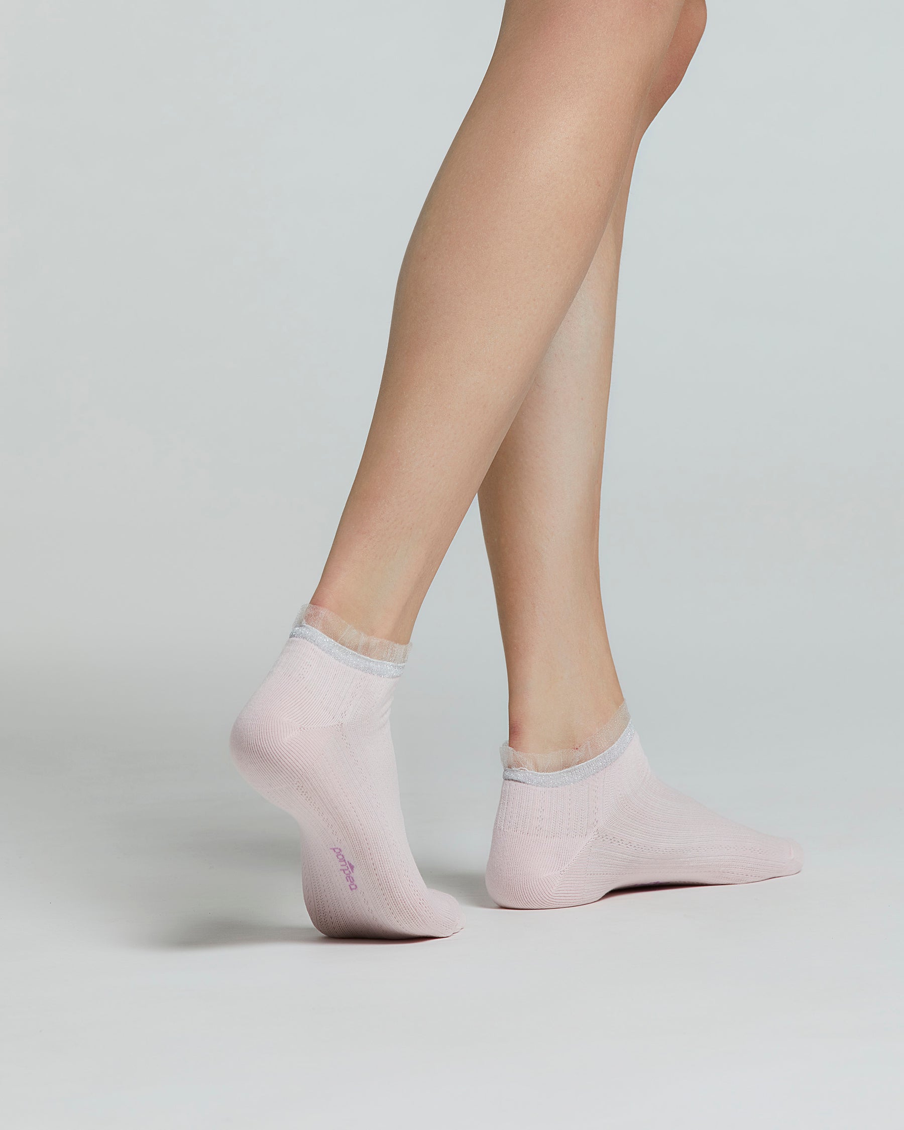 CALLA COTTON TRAINER LINERS WITH RUCHED TULLE TRIM 