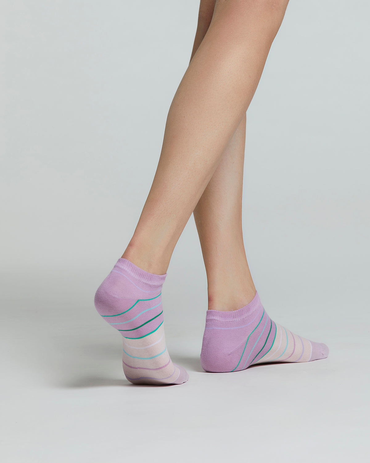 DRAGONCELLO COTTON TRAINER LINERS WITH A STRIPED PATTERN