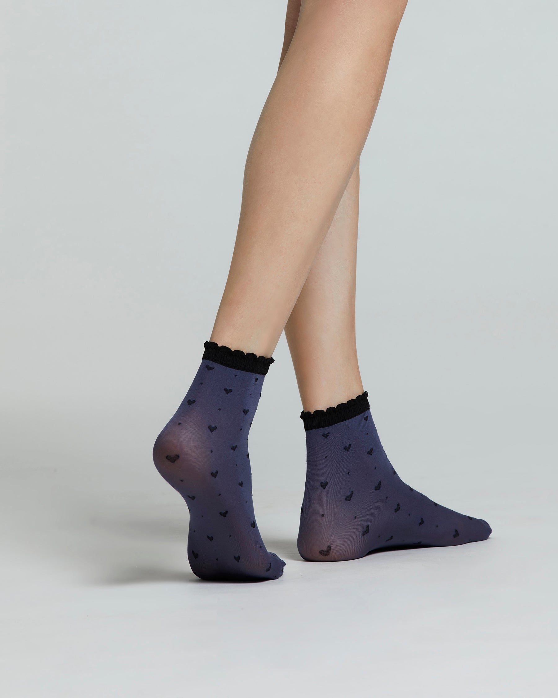 ALTHEA SOCK WITH HEART PATTERN