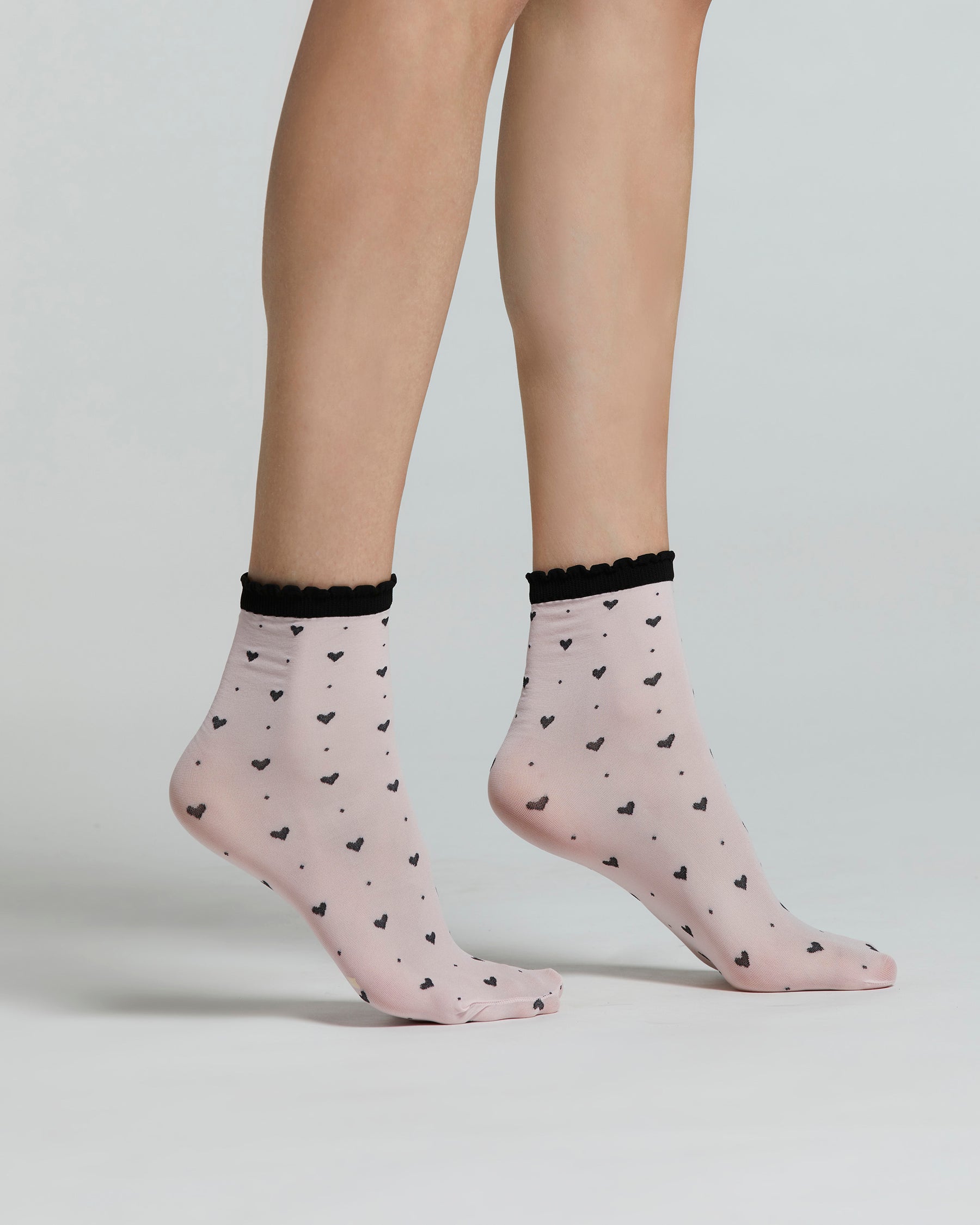 ALTHEA SOCK WITH HEART PATTERN