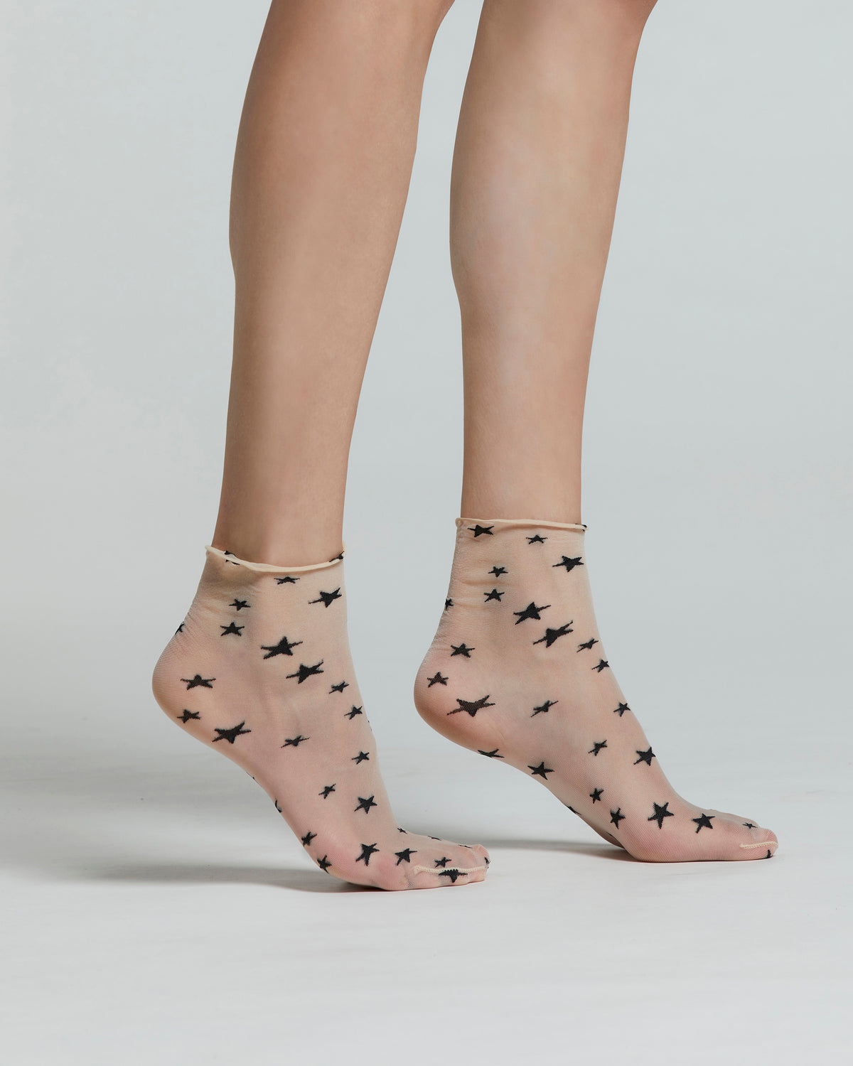 SHEER ALYSSA SOCK WITH STAR PATTERN