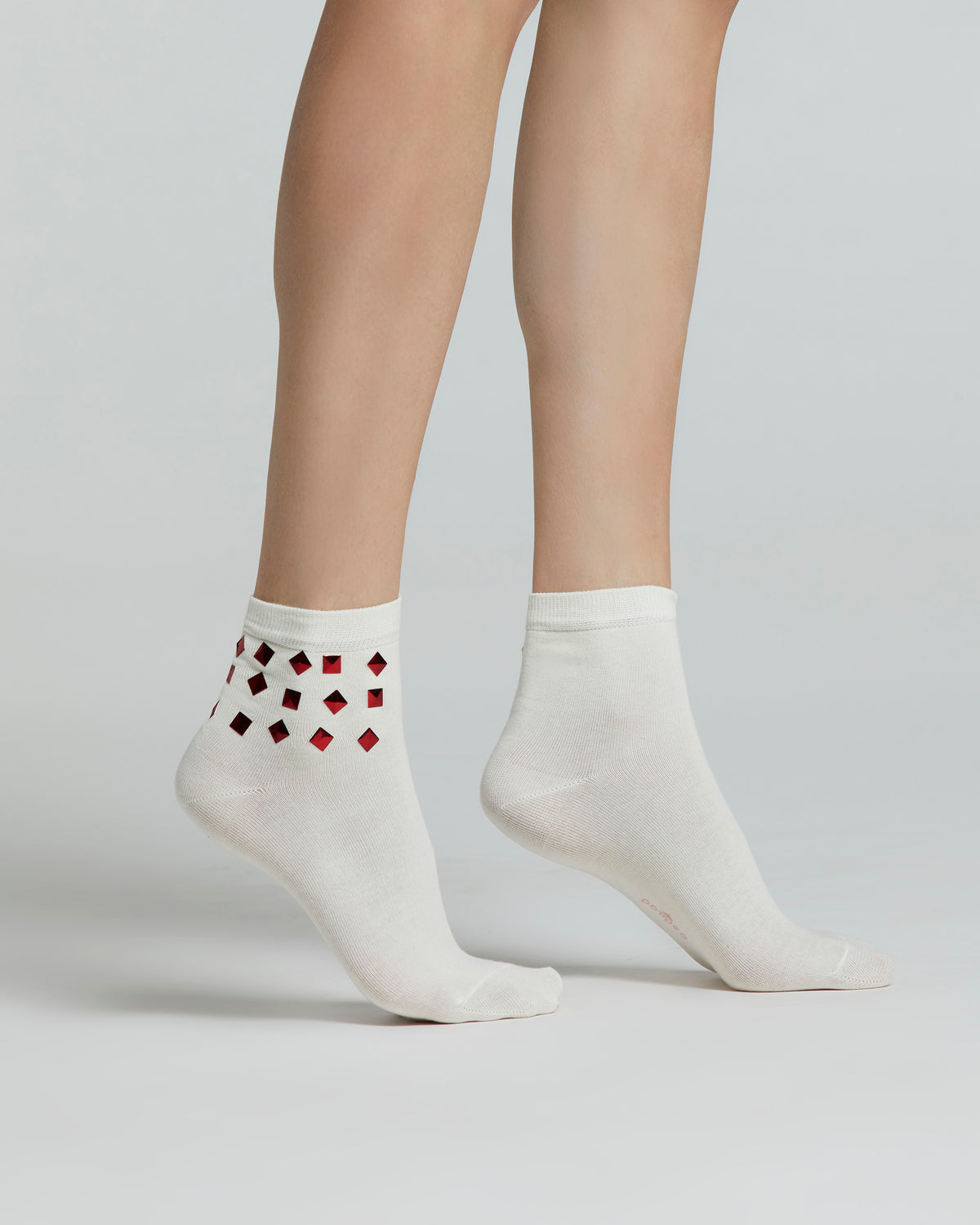 COTTON GAROFANO SOCK WITH DECORATIVE STUDS