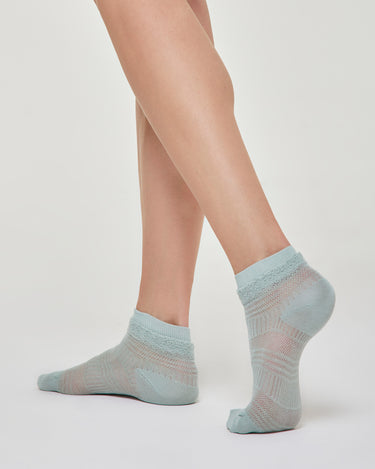BARBARA COTTON SHORT SOCK WITH OPENWORK DESIGN