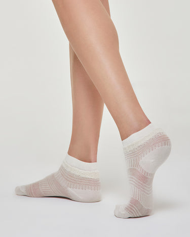 BARBARA COTTON SHORT SOCK WITH OPENWORK DESIGN