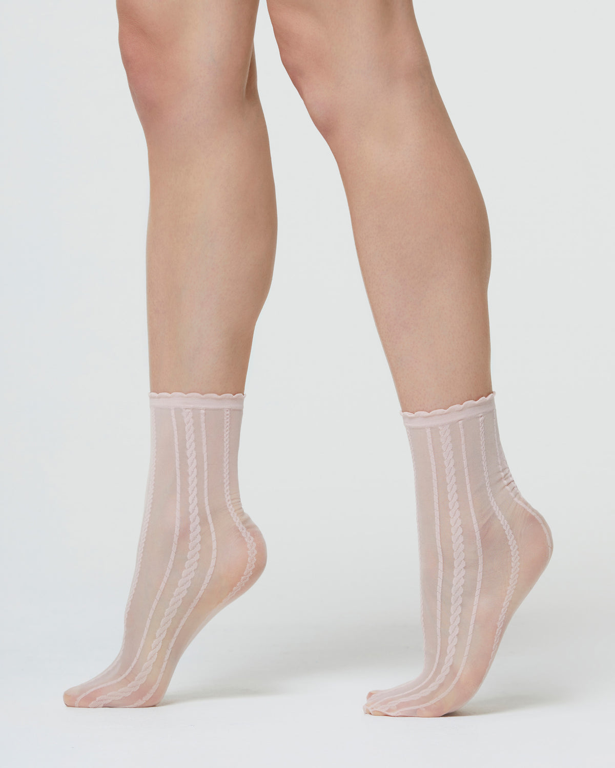 SUSAN SHEER SOCK WITH TRICOT EFFECT