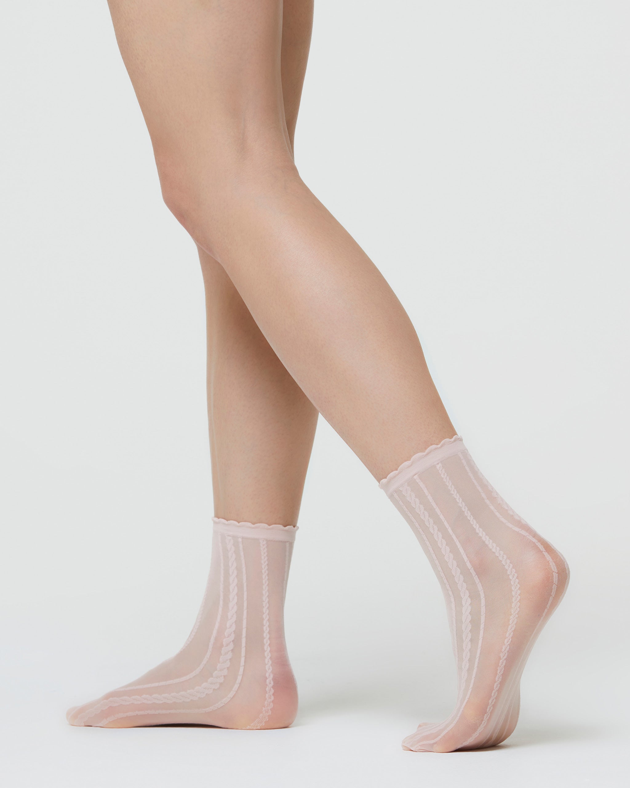 SUSAN DURCHSICHTIGE SOCKEN MIT STRICK-EFFEKT