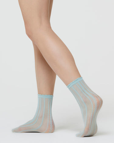 SUSAN SHEER SOCK WITH TRICOT EFFECT
