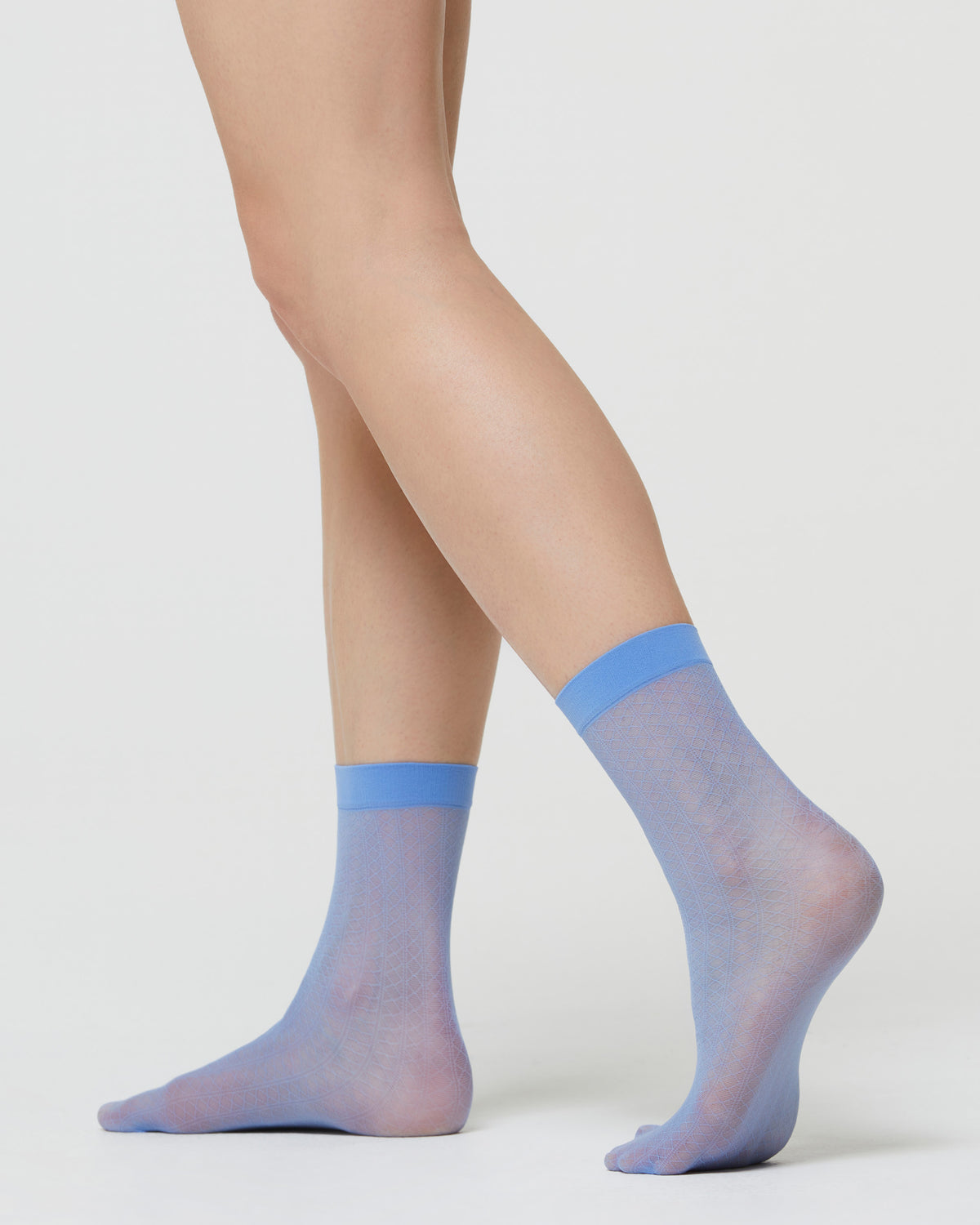 NATALIE SHEER SOCK WITH MICRO ARGYLE PATTERN