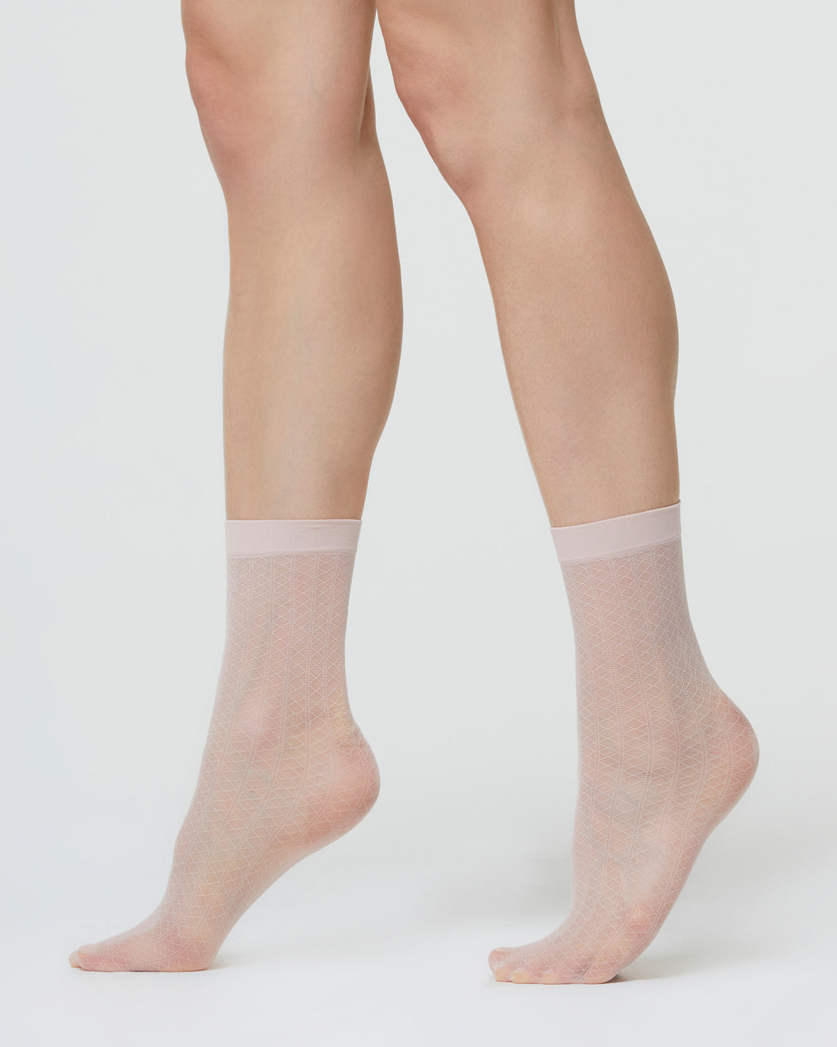 Natalie sheer sock with argyle pattern | Pompeia