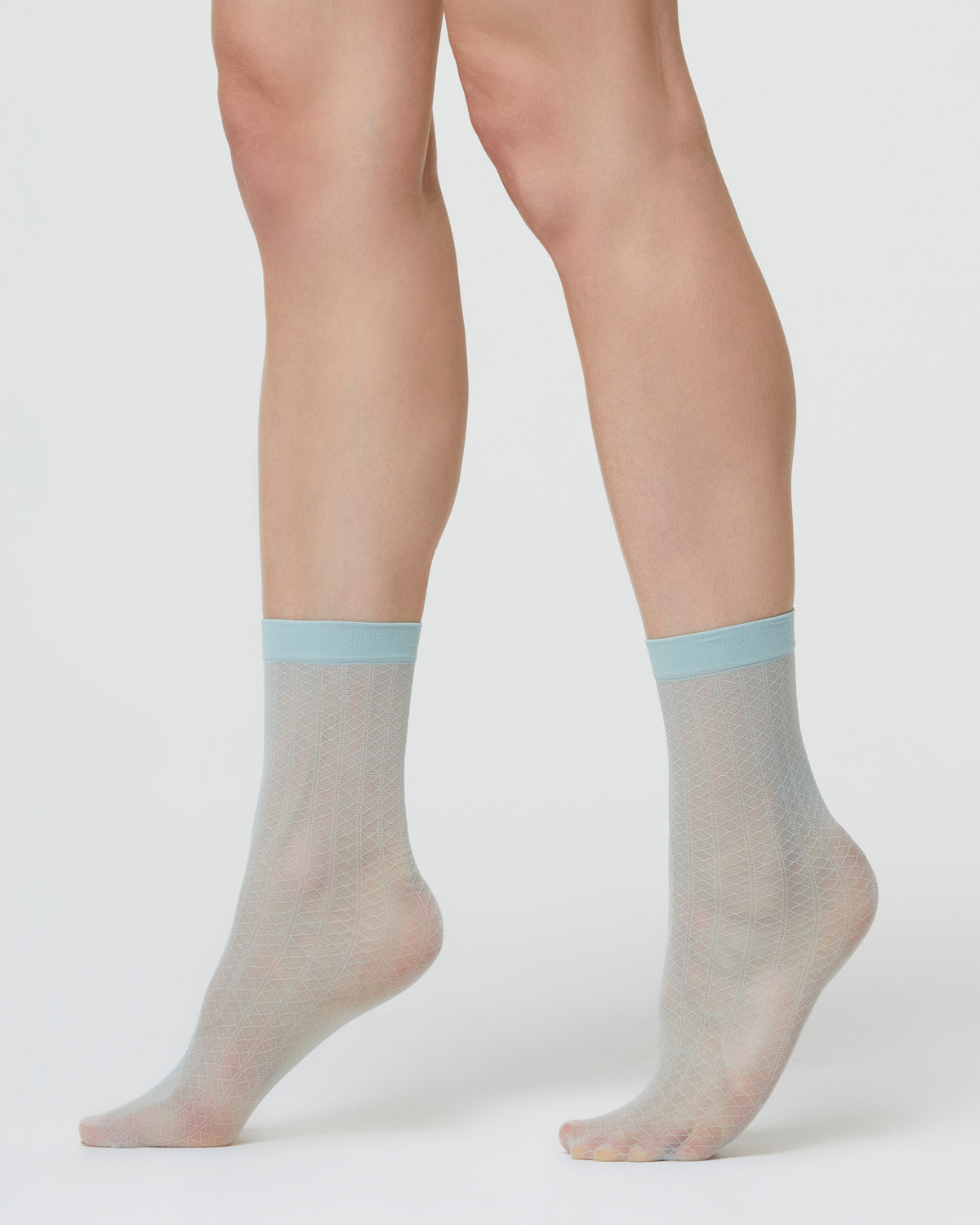 NATALIE SHEER SOCK WITH MICRO ARGYLE PATTERN