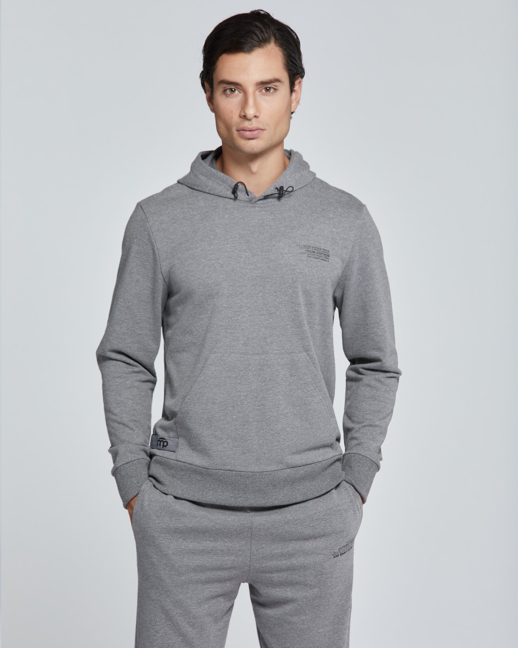 MEN'S SOLID COLOUR COTTON HOODIE