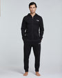 MEN'S SOLID COLOUR FULL ZIP COTTON HOODIE 