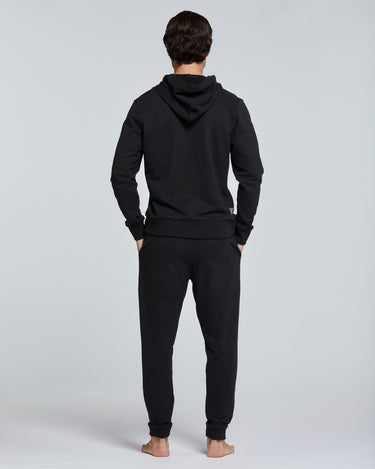FELPA CON CAPPUCCIO E ZIP UOMO COTONE TINTA UNITA