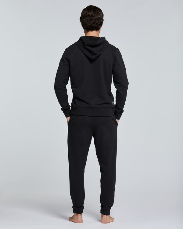 MEN'S SOLID COLOUR FULL ZIP COTTON HOODIE