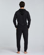 MEN'S SOLID COLOUR FULL ZIP COTTON HOODIE 