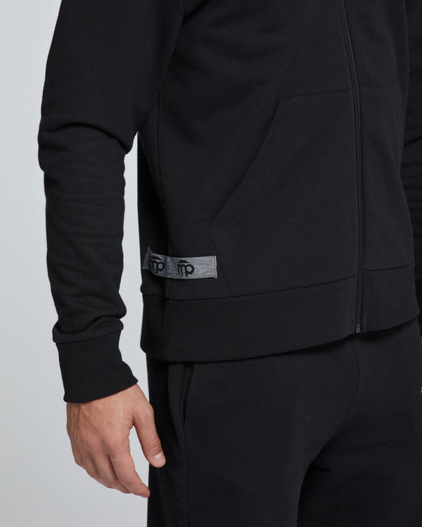 MEN'S SOLID COLOUR FULL ZIP COTTON HOODIE