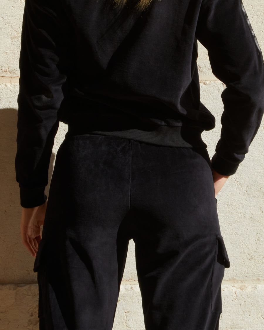 WOMEN’S VELVET CARGO TROUSERS