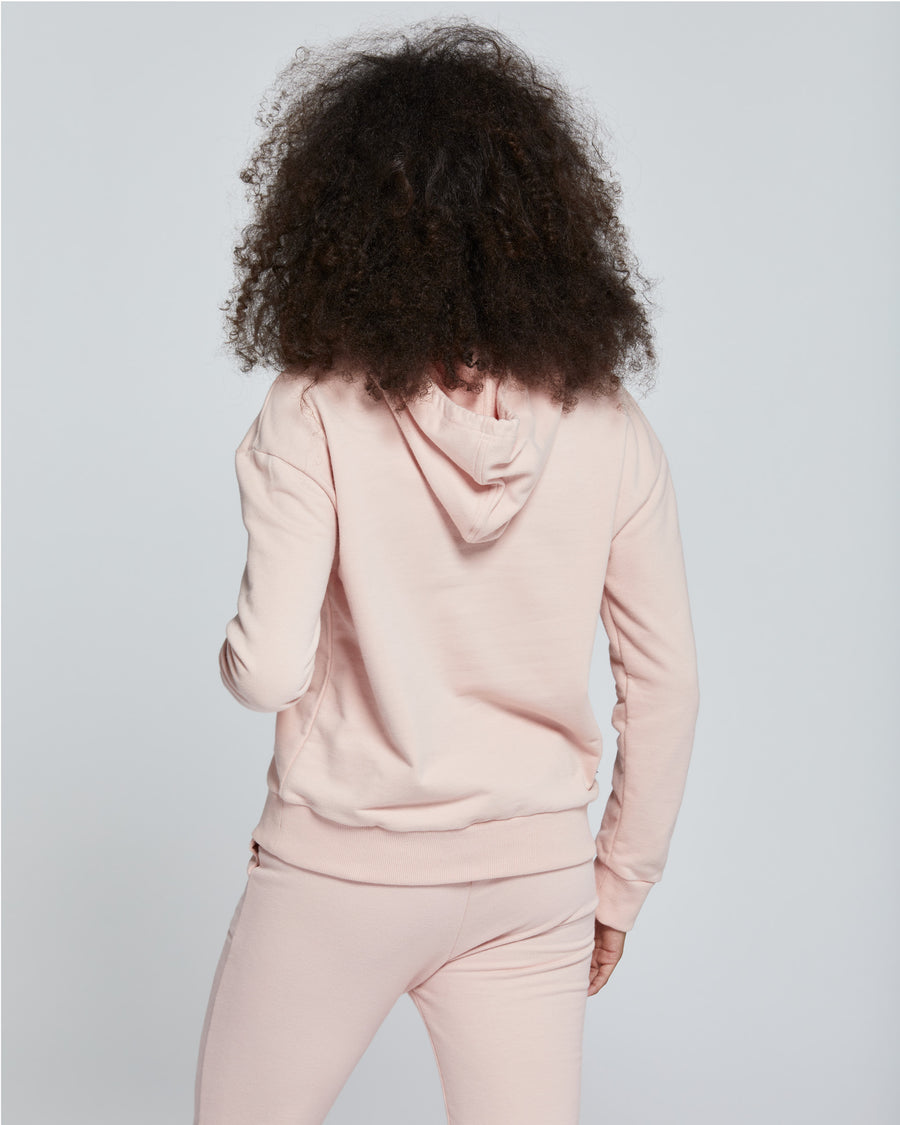 WOMEN'S SOLID COLOUR COTTON HOODIE  