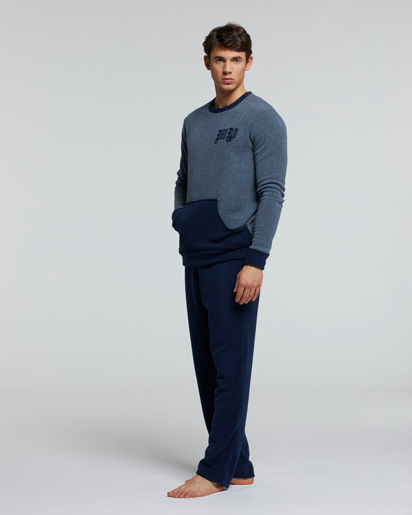 LONG CARIGNANO PYJAMAS IN MICROPOLAR 
